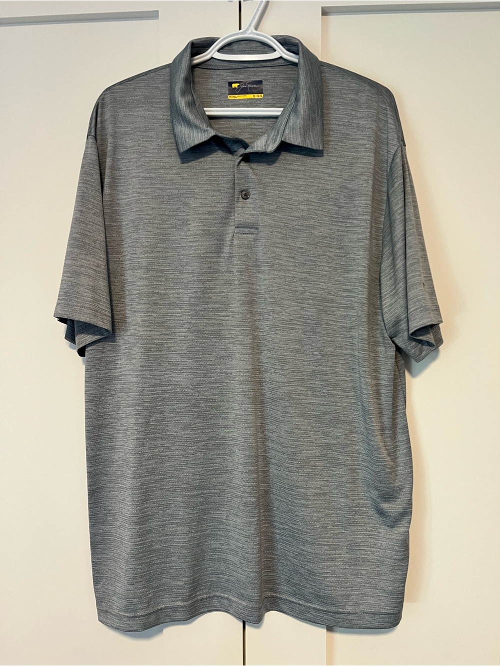 Men's Gray Heather Performance Polo - Lightweight Breathable